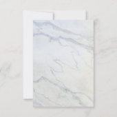 Moderne marmeren achtergrond RSVP kaartje (Achterkant)