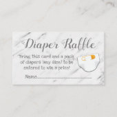 Moderne Marmeren Baby showers Luier Raffle Kaarten (Voorkant)