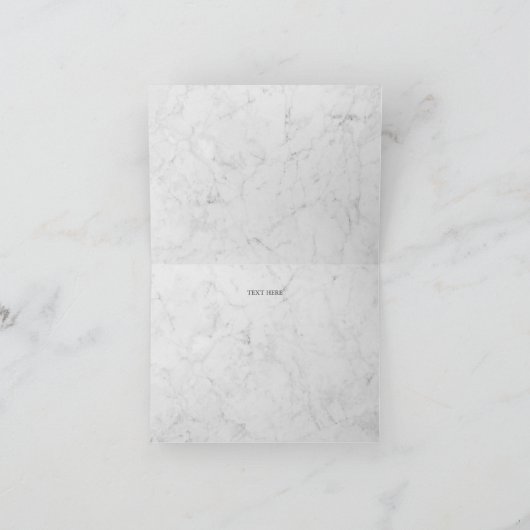 Moderne marmeren blauwe doop bedankkaart (Binnen)