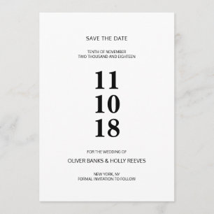 Moderne marmeren bruiloft bespaar de datum save the date