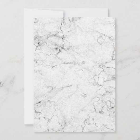 Moderne marmeren bruiloft bespaar de datum save the date (Achterkant)