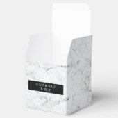 Moderne marmeren bruiloft gunst doos bedankdoosjes (Geopend)