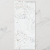 Moderne Marmeren Bruiloft Menu | Goud (Achterkant)