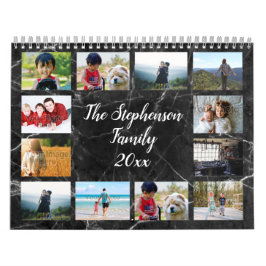 Moderne marmeren familie fotografie foto kalender