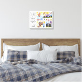 Moderne marmeren fotocollage-herinnering canvas afdruk (Insitu (Slaapkamer))