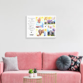 Moderne marmeren fotocollage-herinnering canvas afdruk (Insitu (Woonkamer))