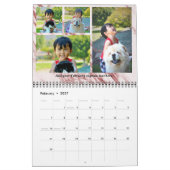 Moderne Marmeren Fotocollage Maandelijkse Kalender (Feb 2027)