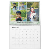 Moderne Marmeren Fotocollage Maandelijkse Kalender (Mar 2027)