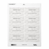 Moderne marmeren gepersonaliseerde verzendtemplate etiket (Full Sheet)