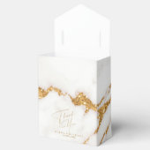 Moderne marmeren glitter dank je wel goud ID816 Bedankdoosjes (Geopend)