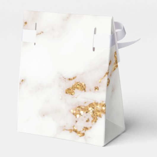 Moderne marmeren glitter dank je wel goud ID816 Bedankdoosjes (Achterkant)