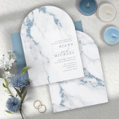 Moderne Marmeren Glitter Dusty Blue Arch ID816 Kaart