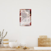 Moderne Marmeren Glitter Salon Preisliste Poster (Keuken)