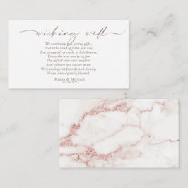 Moderne marmeren glitter wensput V3 Blush ID816 Informatiekaartje