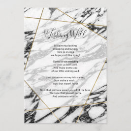 Moderne Marmeren Gouden Geometrische Wensput Kaart