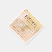 Moderne Marmeren Gouden Perzik Leuke Feiten Servet (Hoek)