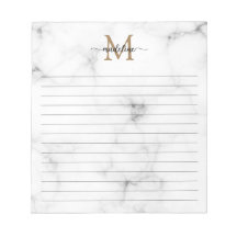 Moderne marmeren gouden vrouwelijke script monogra