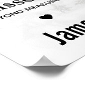 Moderne marmeren herdenkingsgeschenk met foto poster (Hoek)