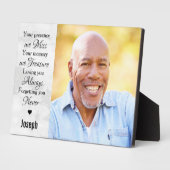 Moderne marmeren herinneringsgeschenk fotobewaardo fotoplaat (Zijkant)