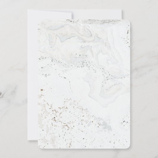 Moderne Marmeren Huwelijksuitnodiging | Zwart Kaart (Achterkant)