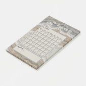 Moderne Marmeren Maandelijkse Persoonlijke Planner Post-it® Notes (Schuin)