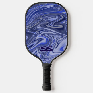 Moderne marmeren monogram pickleball-paddle pickleball paddle