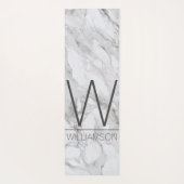 Moderne Marmeren Monogrammed fitnessruimte Yogamat (Achterkant)