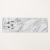 Moderne Marmeren Monogrammed fitnessruimte Yogamat (Voorkant (horizontaal))