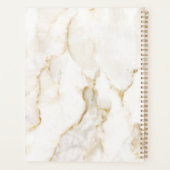 Moderne Marmeren Patroon Nep Goud Huwelijk Planner (Achterkant)