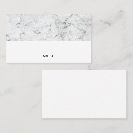 Moderne marmeren plaatskaarten - plat plaatskaartje (Voorkant / Achterkant)