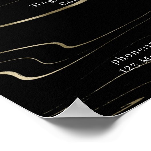 Moderne Marmeren Prijslijst Poster (Hoek)