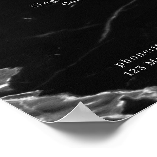 Moderne Marmeren Prijslijst Poster (Hoek)