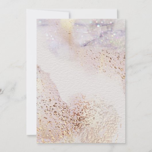 Moderne Marmeren Sparkle | BABY SHOWER Kaart (Achterkant)