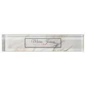 Moderne marmeren steen naambordje (Voorkant)