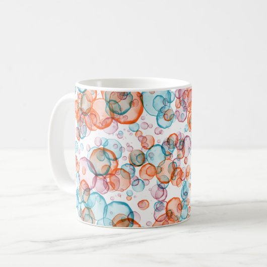 Moderne marmeren stijl. koffiemok (Voorkant links)