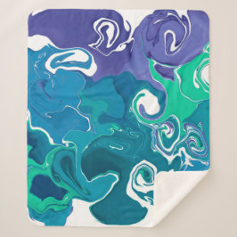 Moderne marmeren stijl Sherpa Blanket Deken