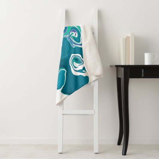Moderne marmeren stijl Sherpa Blanket Deken (In situ)