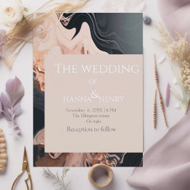 Moderne Marmeren textuur uitnodiging