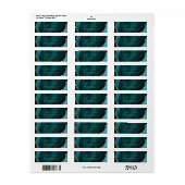 Moderne Marmeren Turquoise Groene Trouw Etiket (Full Sheet)
