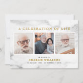 Moderne Marmeren Viering van het Leven Memorial 3- Kaart (Voorkant)