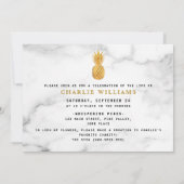 Moderne Marmeren Viering van het Leven Memorial 3- Kaart (Achterkant)