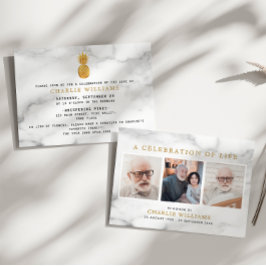 Moderne Marmeren Viering van het Leven Memorial 3- Kaart