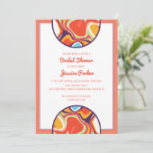 Moderne Marmeren Vloeibare Bruids-Shower Kaart (Staand voorkant)