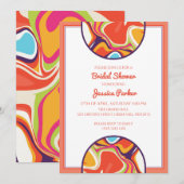 Moderne Marmeren Vloeibare Bruids-Shower Kaart (Voorkant / Achterkant)