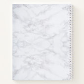 Moderne Marmeren Waterverf Golden Monogram Letter Notitieboek (Achterkant)