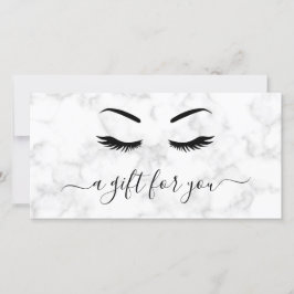 Moderne Marmeren Wimpers Elegant Geschenkcertifica