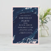 Moderne marmerfeest en marmer kaart (Staand voorkant)