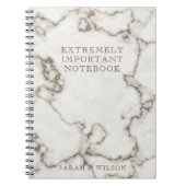 Moderne marmernaam zeer belangrijk Notitieboek (Voorkant)