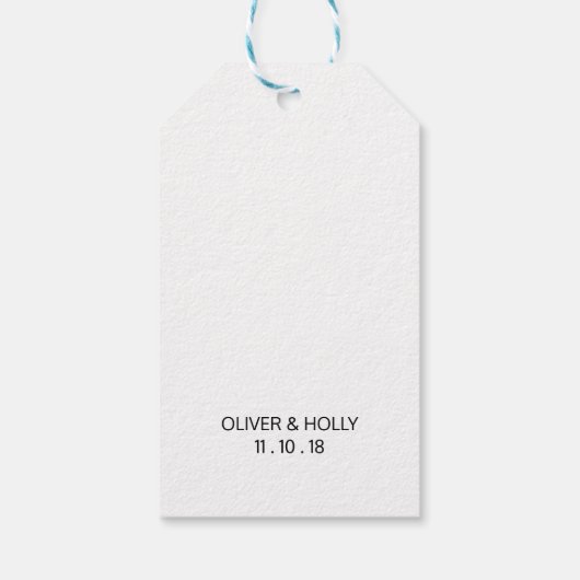 Moderne marmertag cadeaulabel (Achterkant)