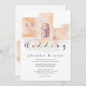 Moderne Marokkaanse uitnodiging tot weddenschap (Voorkant / Achterkant)